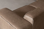 Jagger Leather Modular - Corner Couch Set - Smoke -