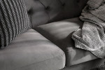 Lannfield 3 Seater Couch -  Velvet Charcoal -