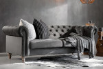 Lannfield 3 Seater Couch -  Velvet Charcoal -