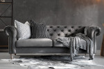 Lannfield 3 Seater Couch -  Velvet Charcoal -