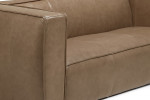 Jayhawk 3 Seater Leather Couch - Smoke -