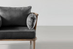 Vesta Velvet Armchair - Charcoal -