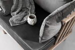 Vesta Velvet Armchair - Charcoal -