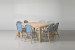 Clayden Tara 8 Seater Square Dining Set (1.6m) - Navy & White -