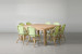 Clayden Tara 8 Seater Square Dining Set (1.6m) - Green & White -