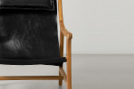 Harbin Leather Armchair - Black -