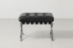 Replica Barcelona Leather Chair + Footstool - Black -