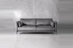 Ottavia 3 Seater Velvet Couch - Grey -