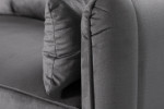 Ottavia 3 Seater Velvet Couch - Grey -