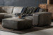 Jagger Leather Modular - Corner Couch With Ottoman - Graphite Living Room Furniture - 2