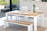 LIINA-DT190+BENCH1+CH01X2 - Waldorf Dining Table + 1 x Waldorf Bench + 2 x Waldorf Dining Chairs -