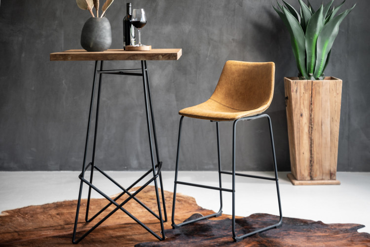 Halo Tall Bar Chair - Camel