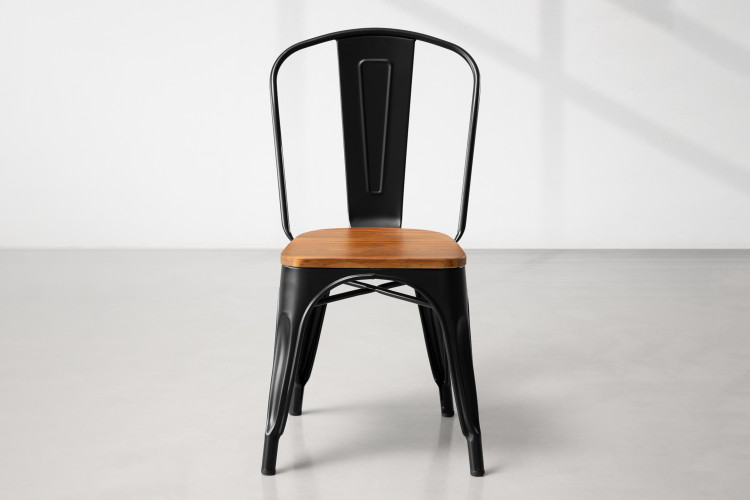 Odell Metal Dining Chair - Matte Black -