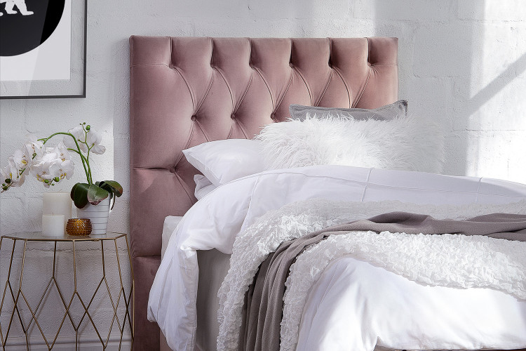 Catherine Headboard - Single - Velvet Pink -