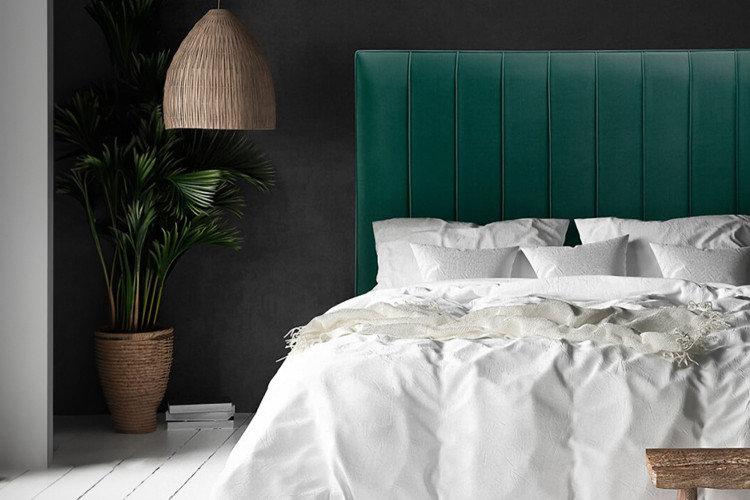 Harlem Headboard - Three Quarter| Velvet Teal