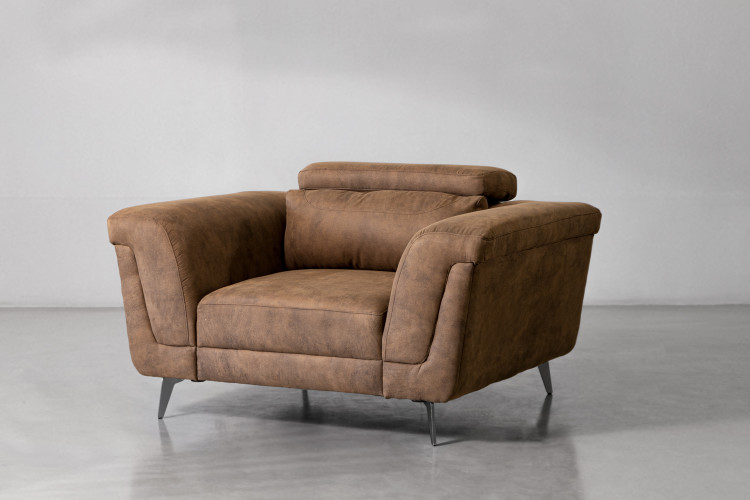 Laurence Armchair - Mocha Fabric Armchairs - 1