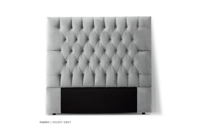 Catherine Headboard- Queen - Velvet Grey Queen Headboards - 1