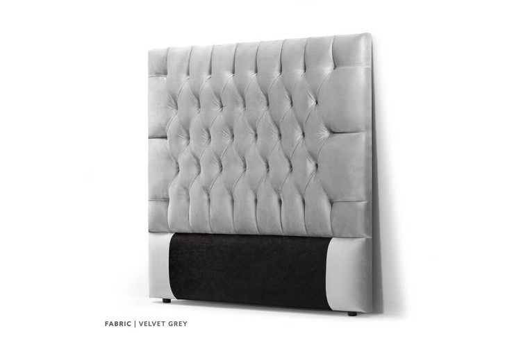 Catherine Headboard- Queen - Velvet Grey Queen Headboards - 1