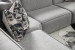 Jagger Modular - Grand Corner Couch with Ottoman - Mist Fabric Modular Couches