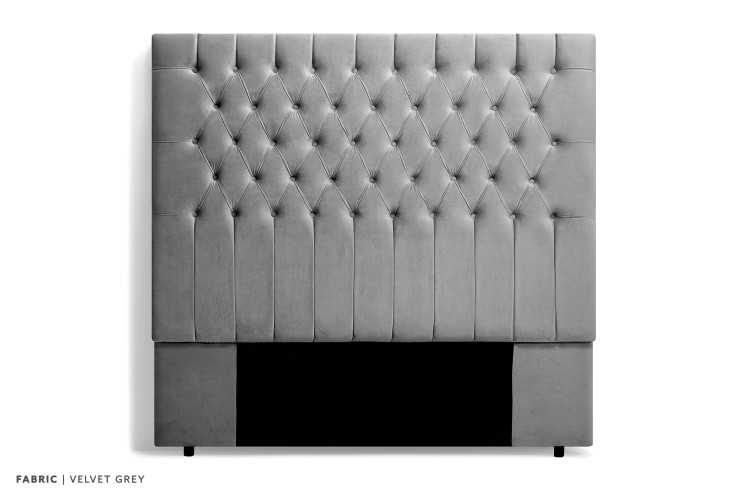 Kate Headboard - Queen - Velvet Grey Queen Headboards - 1