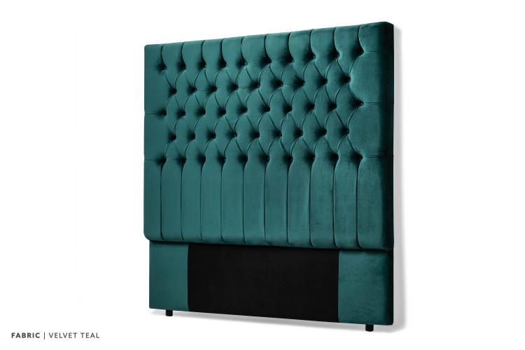 Kate Headboard - Queen - Velvet Teal Queen Headboards - 1