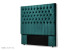 Kate Headboard - Queen - Velvet Teal Queen Headboards - 2