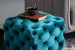 Barkley Velvet Tufted Cube Ottoman - Teal Ottomans - 5