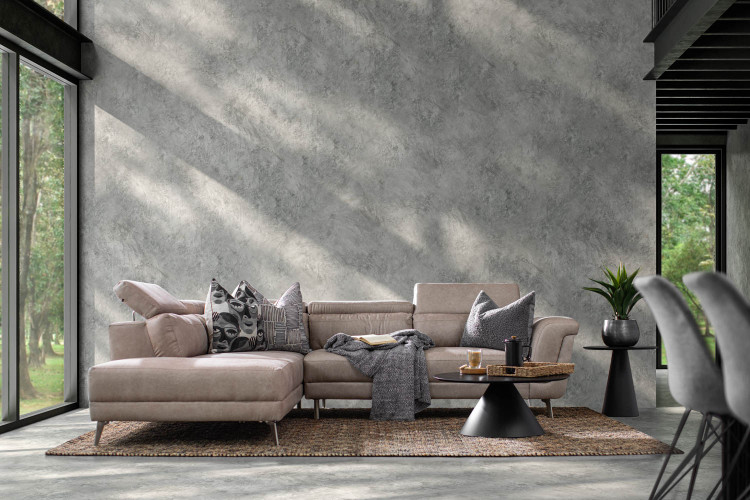 Laurence Corner Couch - Sandstone Fabric Couches