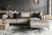 Hayden Velvet L-Shape Couch - Champagne