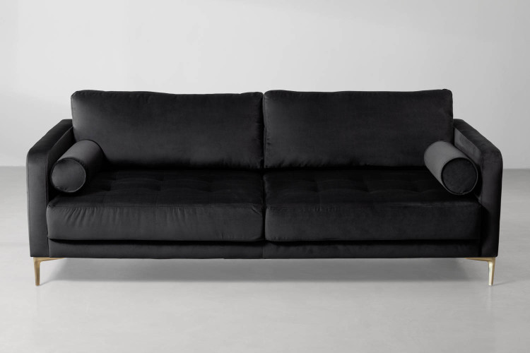 Hayden 3 Seater Velvet Couch - Midnight