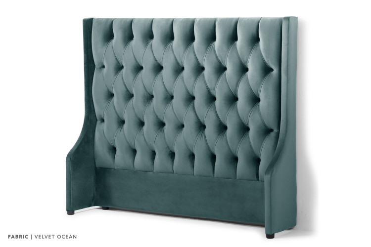 Madison - King Headboard - Velvet Ocean King Headboards - 1