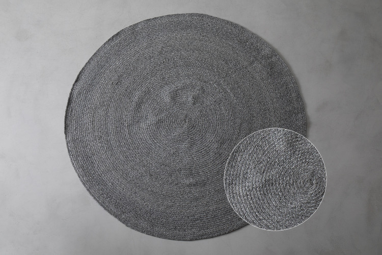 Lakota Round Outdoor Rug-Graphite Rugs - 1