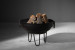 Ashbel Fire Pit - Black Firewood Storage - 1