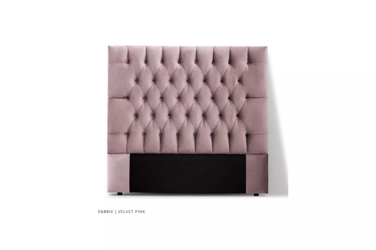 Catherine Headboard - King - Velvet Pink King Headboards - 1