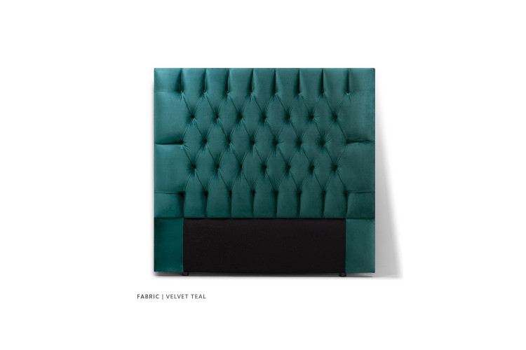 Catherine Headboard - Queen - Velvet Teal Queen Headboards - 1