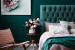 Catherine Headboard - Queen - Velvet Teal Queen Headboards - 3