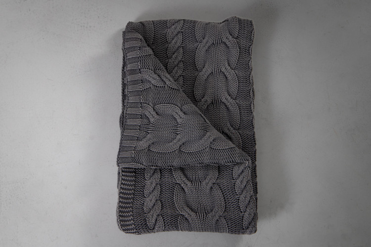 Musa Throw - Large - Shadow Grey Throws - 1