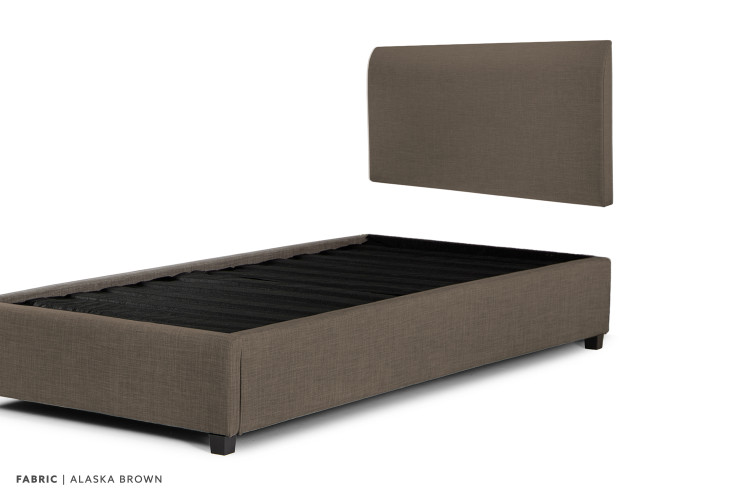 Gemma Kylan Bed - Single - Alaska Brown Single Beds - 1