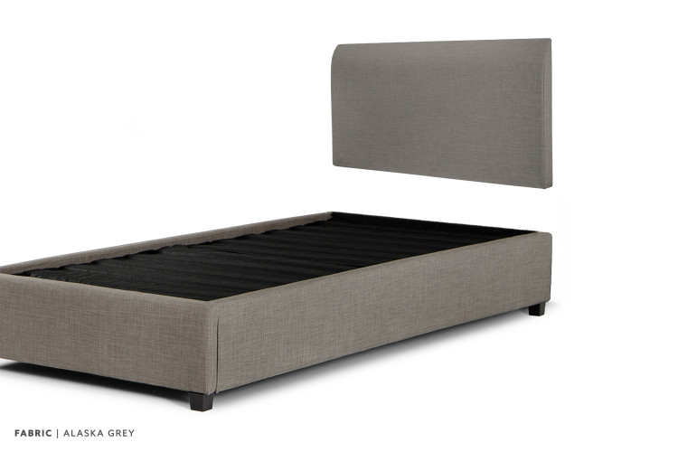 Gemma Kylan Bed - Single - Alaska Grey Single Beds - 1