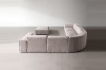 Jagger Modular - Grand Corner Couch with Ottoman - Taupe -