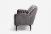 Luther 3 Seater Velvet Couch - Space Grey Fabric Couches - 5