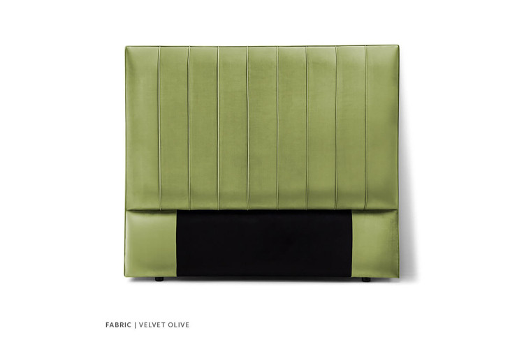 Harlem Headboard - Double - Velvet Olive -