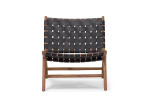 Camdyn Leather Chair - Black