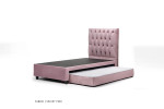 Skyler Dual Function Bed -  Velvet Pink - Single -