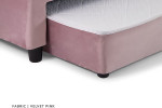 Skyler Dual Function Bed -  Velvet Pink - Single -