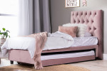 Skyler Dual Function Bed -  Velvet Pink - Single -