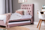 Skyler Dual Function Bed -  Velvet Pink - Three Quarter -