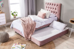 Skyler Dual Function Bed -  Velvet Pink - Three Quarter -