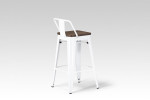 Tyce Counter Bar Chair - White  - 