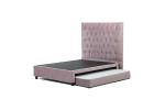 Skyler Dual Function Bed - Double - Velvet Pink -